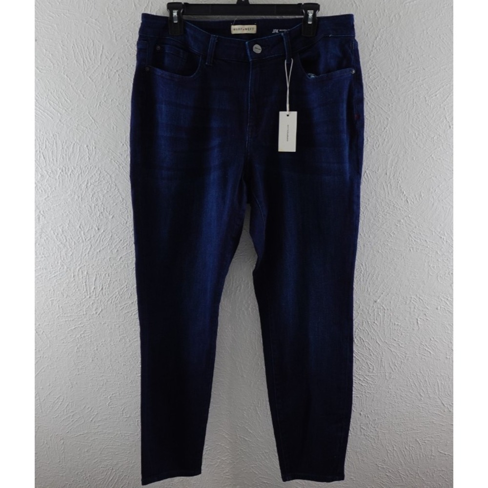 Warp + Weft JFK New‎ York City Blue Skinny Womens Jeans Size 16x29 NWT